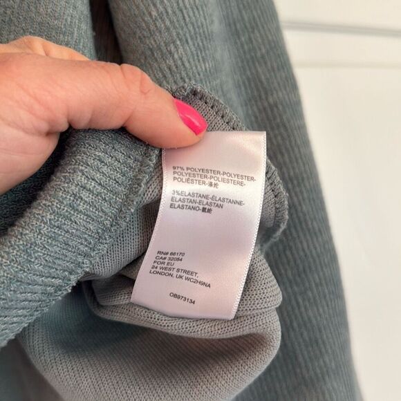 Urban Outfitters Jax turquoise inside out cropped notch neck sweater small - Picture 7 of 12